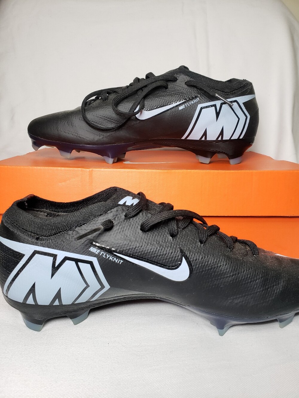 Nike Zoom Mercurial Vapor 16 Pro FG Soccer Cleats Mens 7 Womens 8.5 Black Blue